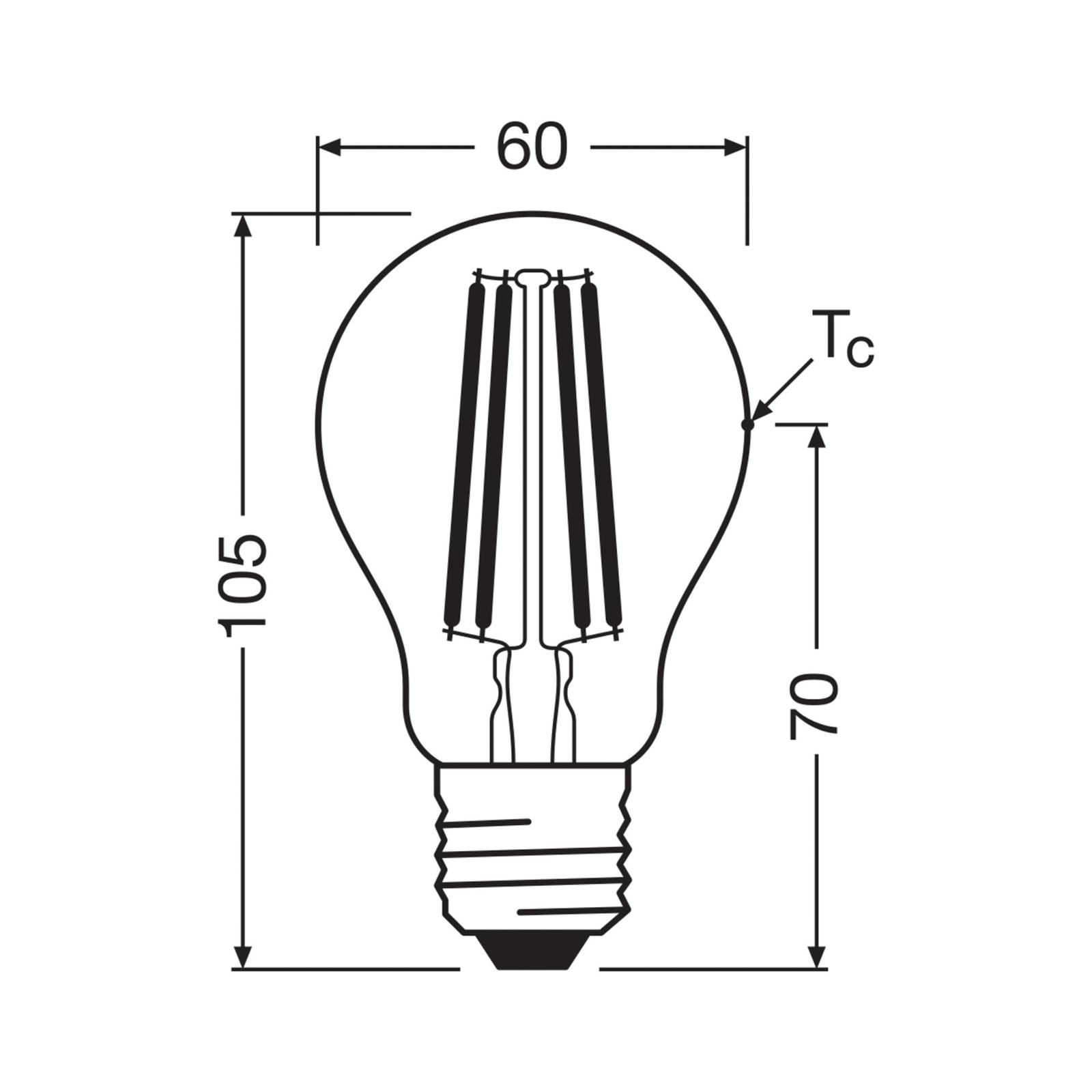 OSRAM żarówka LED E27 2,2W żarnik 4000K 470lm 2-pak