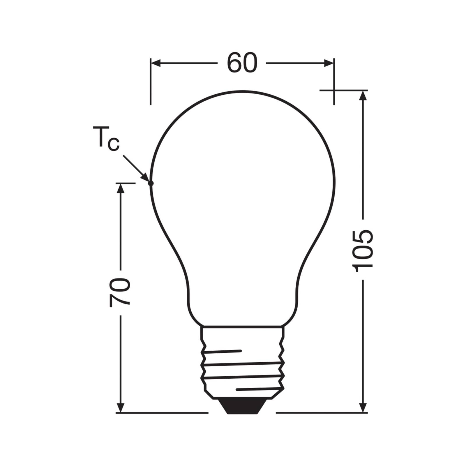 OSRAM żarówka LED mat E27 3,8W 4000K 806lm ściemniana
