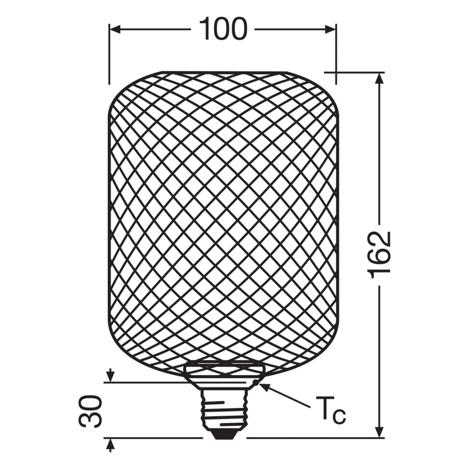 OSRAM Decor LED Flat Square E27 3,5W złota 2700K metalowa