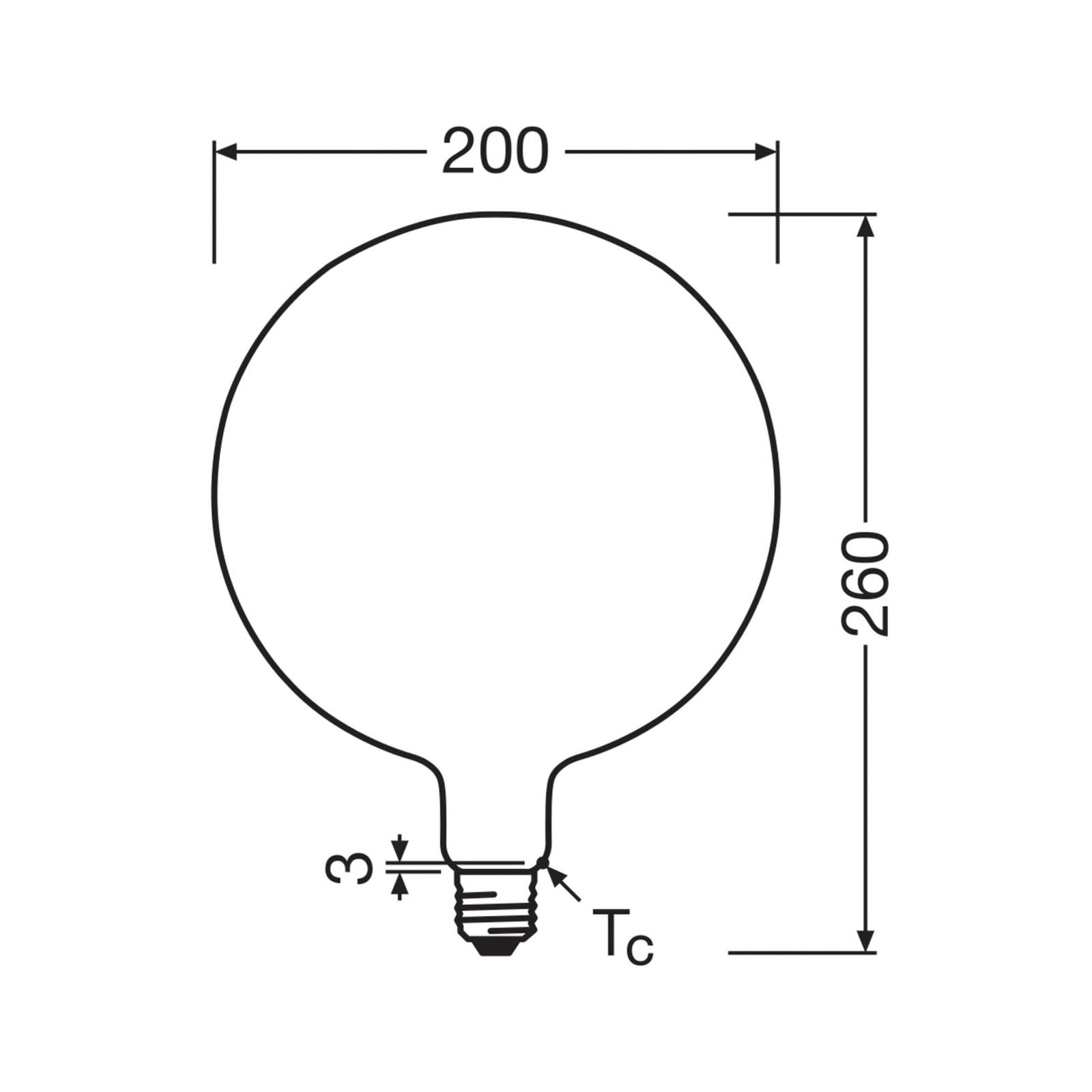 OSRAM LED Vintage 1906 Big Globe E27 7,3W 2700K matowa ściemniana