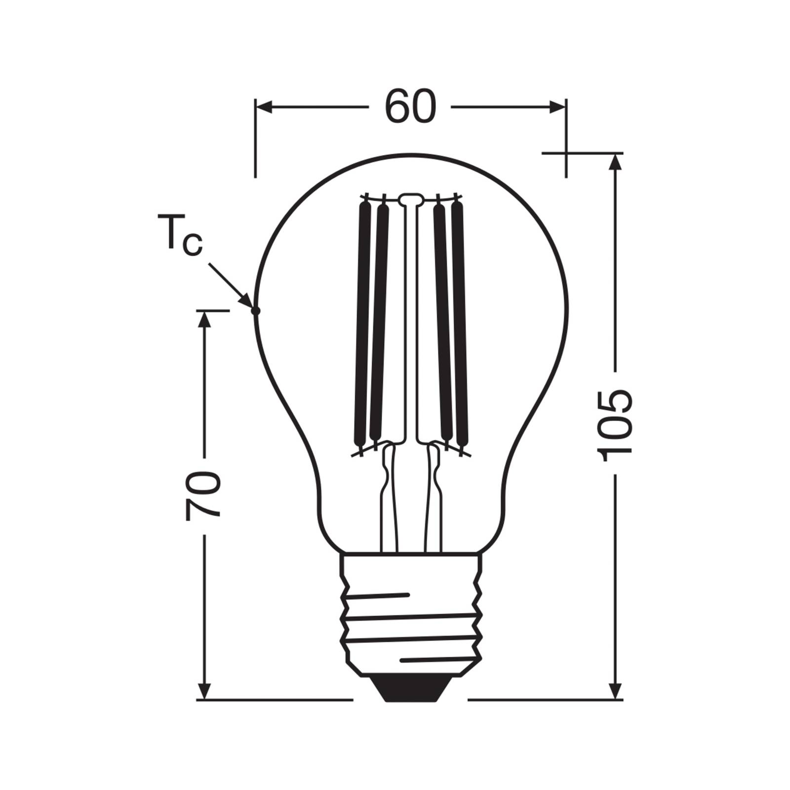 OSRAM żarówka filament LED E27 3,8W 4000K ściemniana