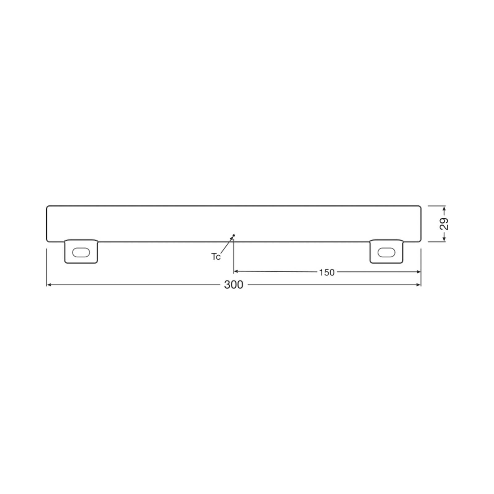 OSRAM Żarówka liniowa LED S14s 3W tuba 2700K 30cm matowa ściemniana