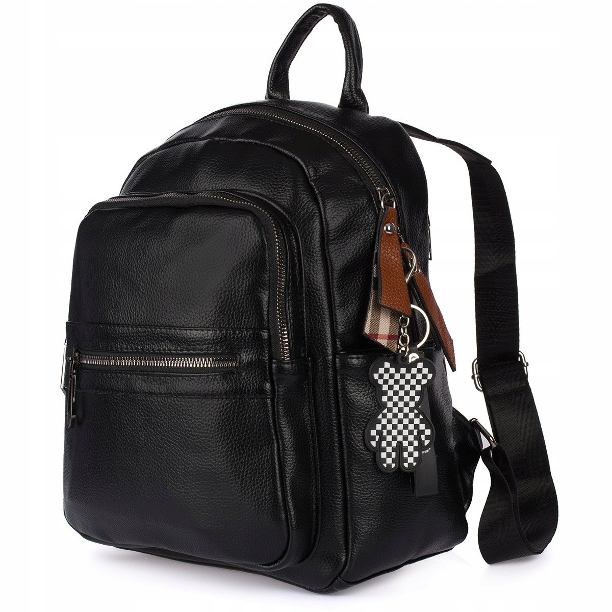 Plecak damski ekoskóra duży pojemny regulowany stylowy czarny