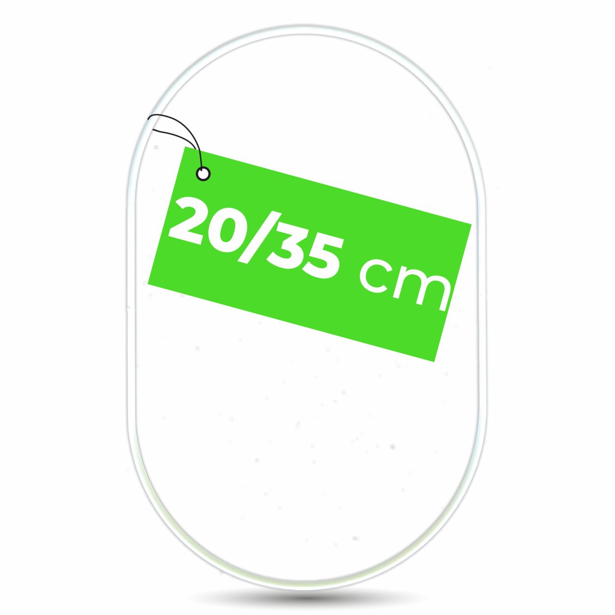 BIAŁA elipsa owal kółko obręcz do łapaczy snów i makram 20 x 35 cm z drutu