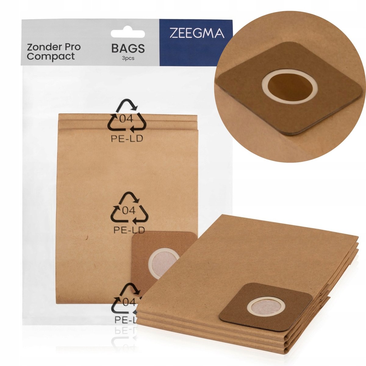 WORKI WOREK do Odkurzacza 6L 3szt 30x15 ⌀ 4cm UNIWERSALNE WYTRZYMAŁE ZEEGMA