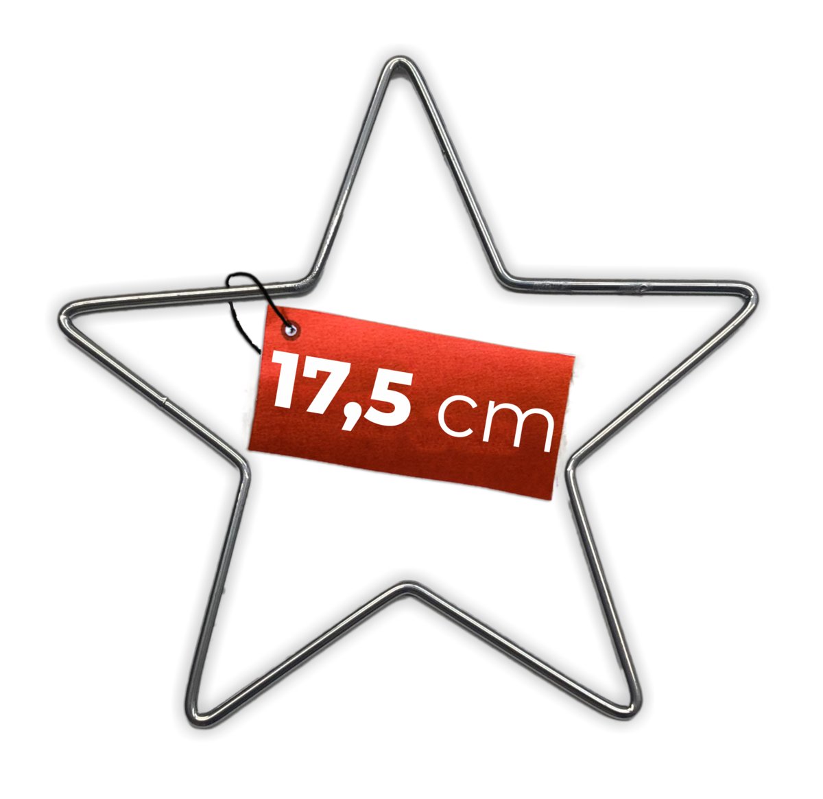 Obręcz metalowa GWIAZDKA SREBRNA do łapacza 17,5 cm