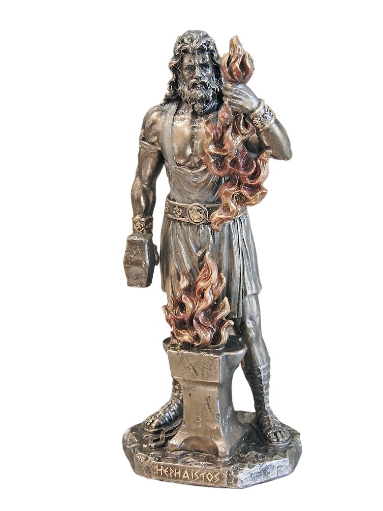 FIGURKA HEFAJSTOS GRECKI BÓG OGNIA, KOWALI, ZŁOTNIKÓW VERONESE