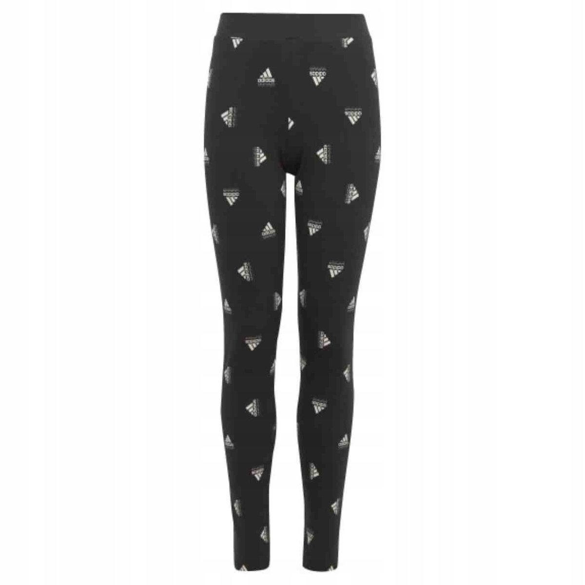 Legginsy dla dzieci adidas Brand Love Print czarno-białe IB8916 140cm