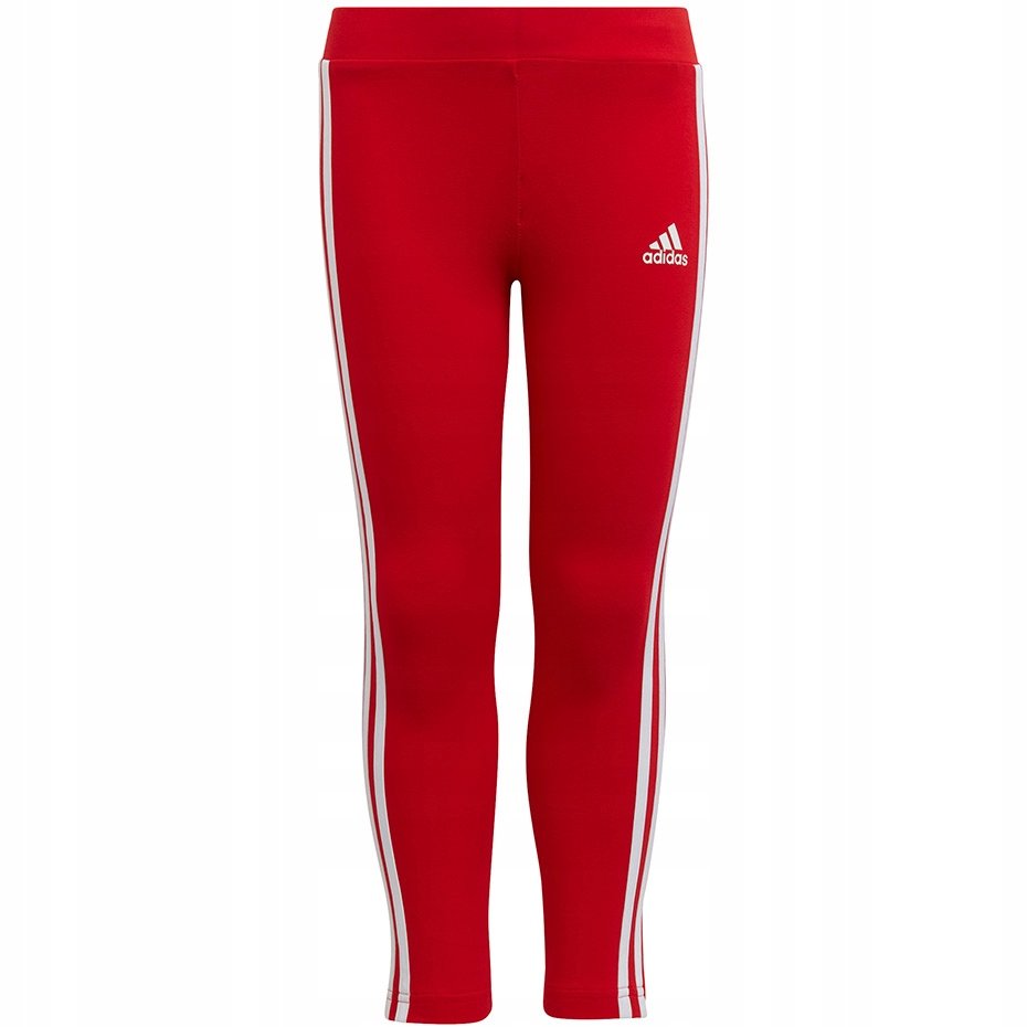 Legginsy dla dzieci adidas Essentials 3-Stripes czerwone HF1898 110cm