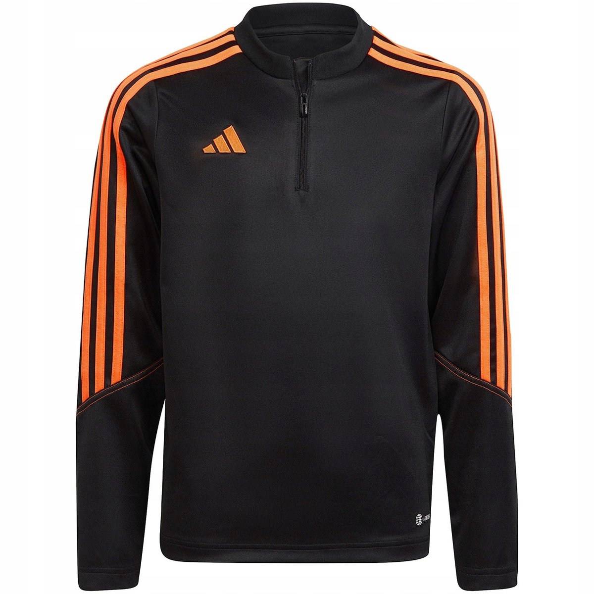Bluza dla dzieci adidas Tiro 23 Club Training Top czarno-pomarańczowa HZ018