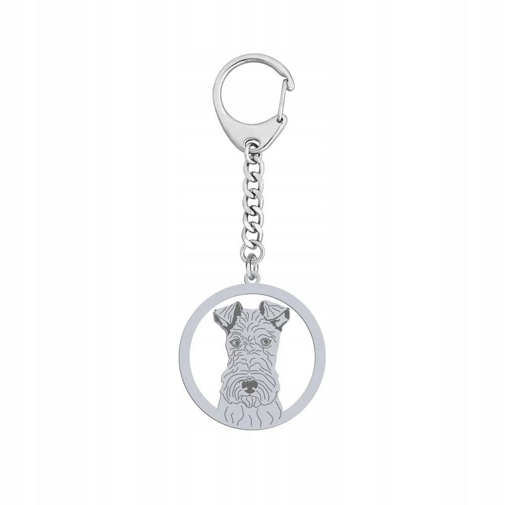 Brelok Srebrny z Fox Terrier Wire 925 Prezent DEDYKACJA GRAWER GRATIS