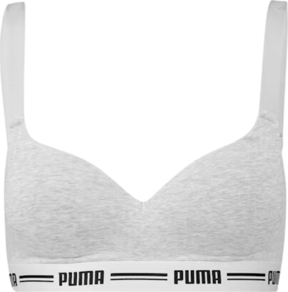 Stanik damski sportowy Puma Padded Top 1P Hang szary 907863 03-XS