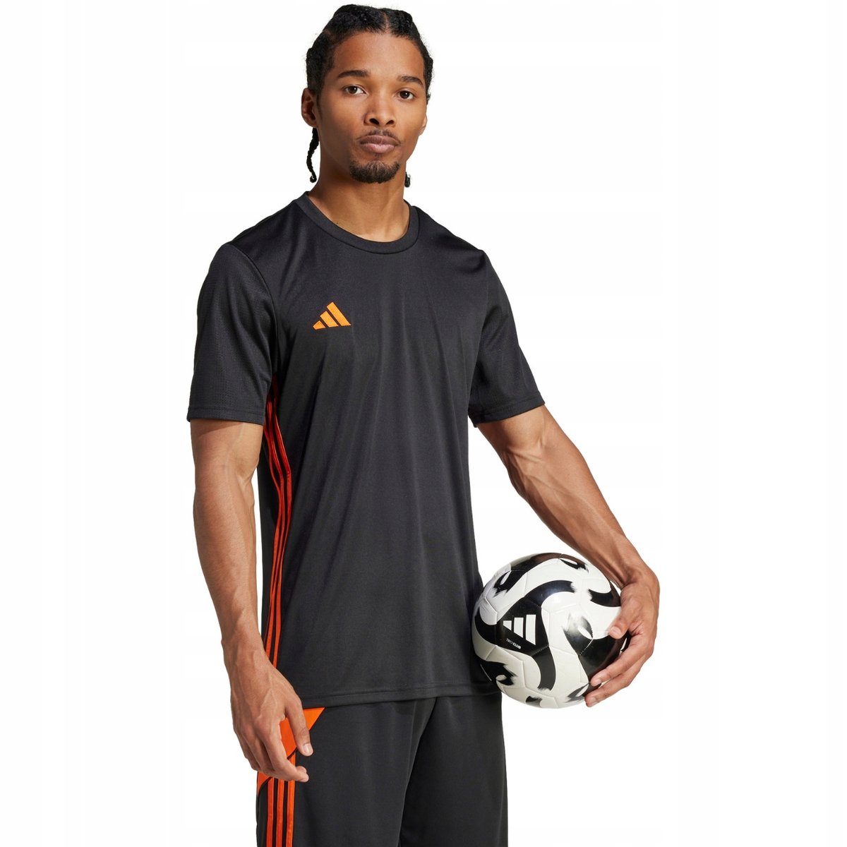 Koszulka męska adidas Tabela 23 Jersey czarno-pomarańczowa JI8826 L