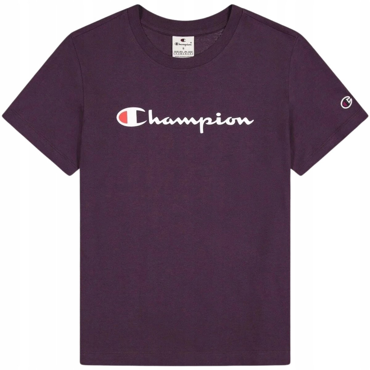 Koszulka damska Champion SS Tee fioletowa 117534 VS503 XS