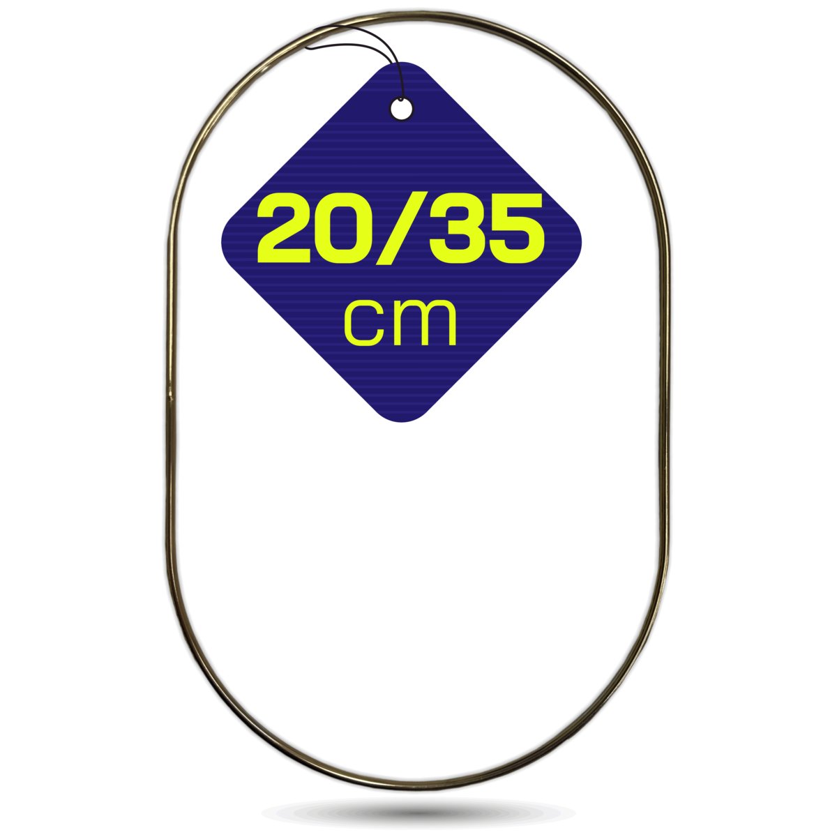 Łapacz snów makrama na ścianę dekoracyjna obręcz owal elipsa ZŁOTA POŁYSK baza