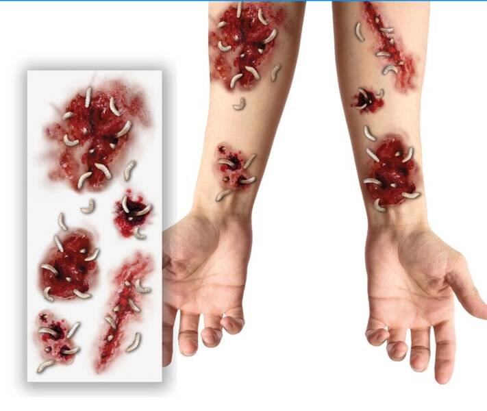 Tatuaże zmywalne Robaki