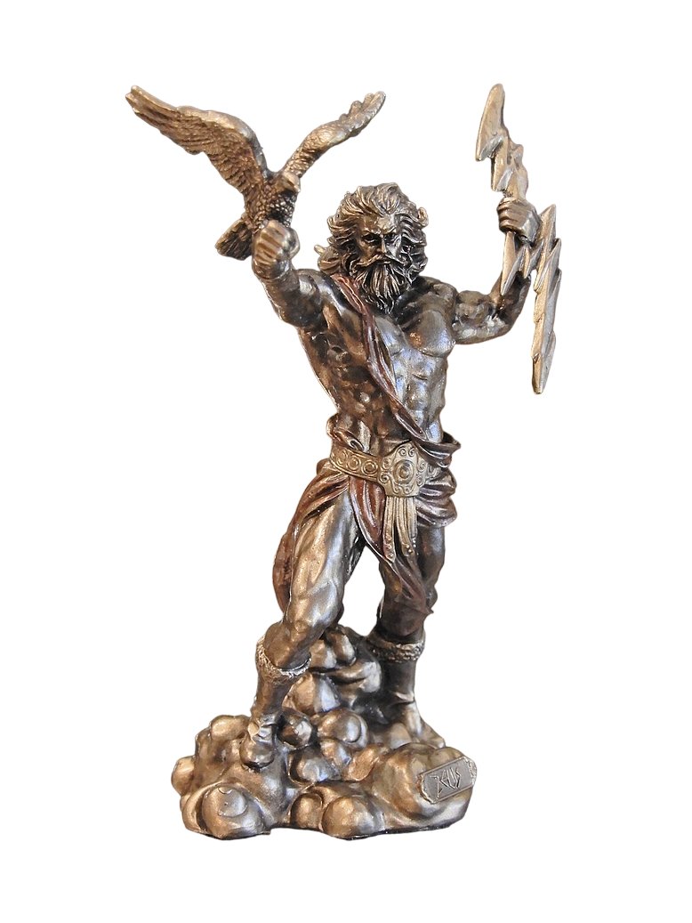 ZEUS GROMOWŁADNY Z PIORUNEM W RĘKU OJCIEC BOGÓW FIGURKA VERONESE