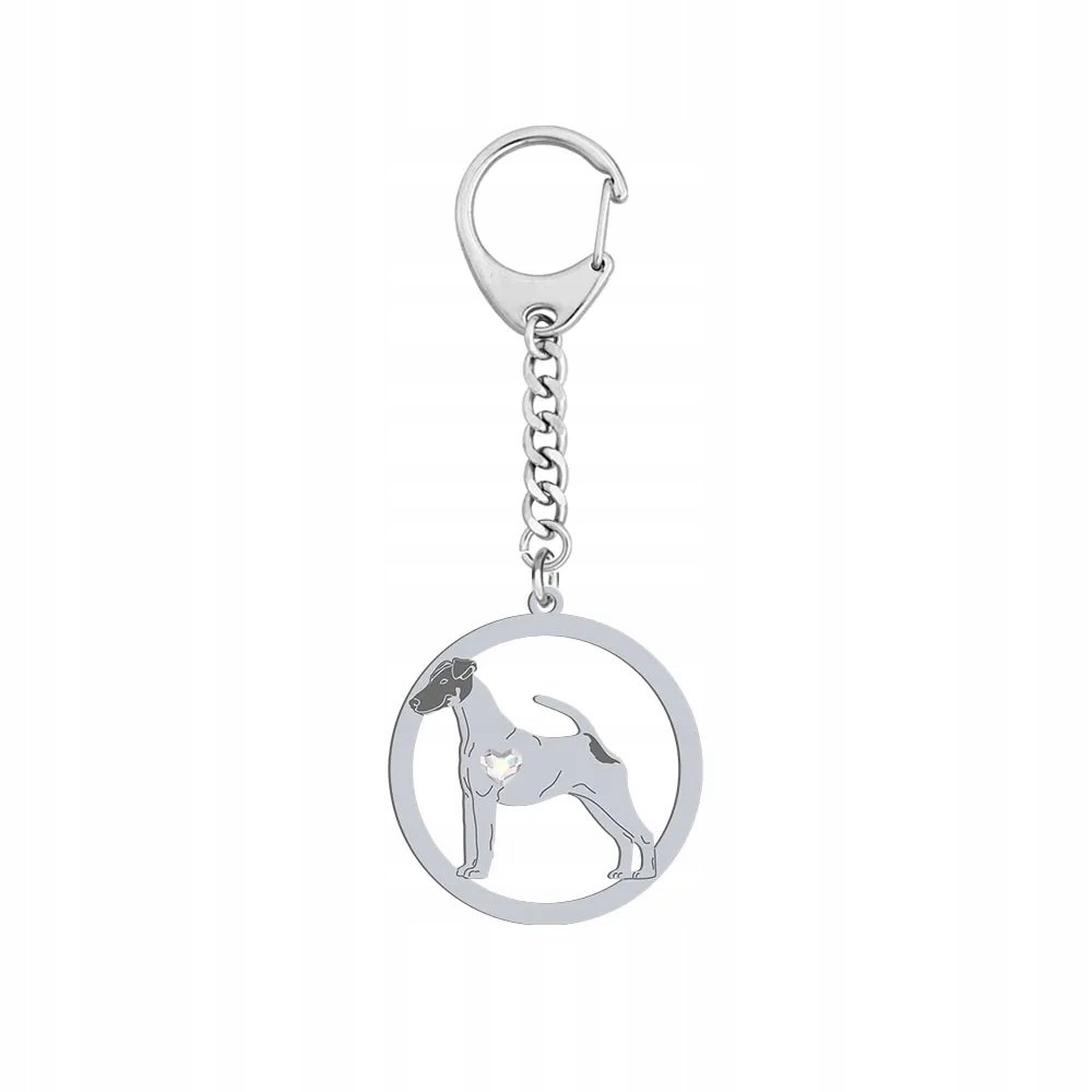 Brelok Srebrny z psem Fox Terrier Smooth 925 Biżuteria GRAWER GRATIS