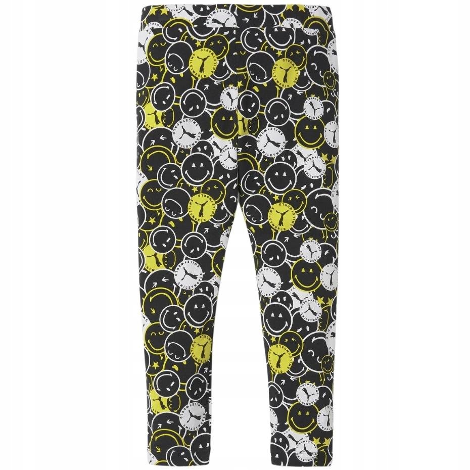 Legginsy dla dzieci Puma x Smiley World AOP czarne 846977 01 116