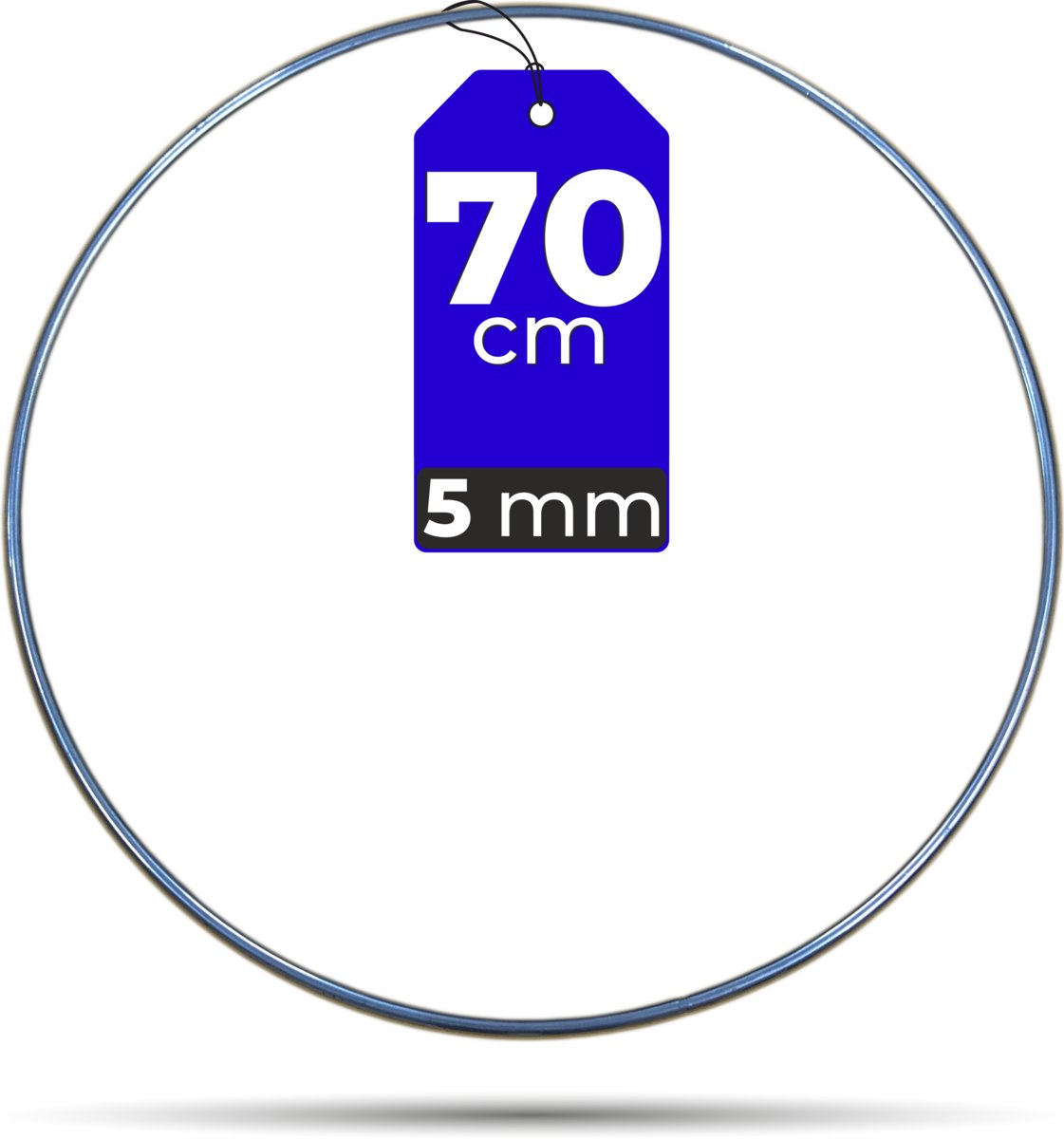 Obręcz SREBRNA do łapacza snów 70 cm 5 mm GRUBY DRUT