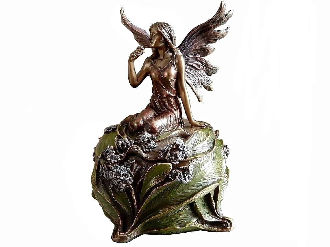 SZKATUŁKA ZE SKRZYDLATĄ ELFKĄ SECESJA Veronese