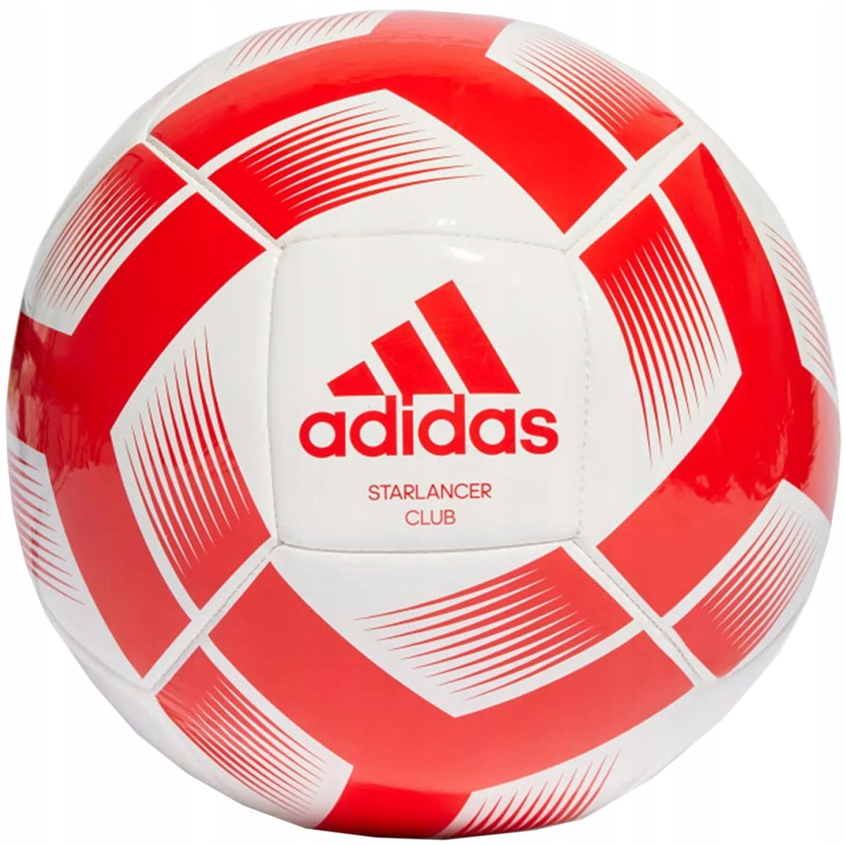 Piłka nożna adidas Starlancer Club Ball biało-czerwona IA0974 3