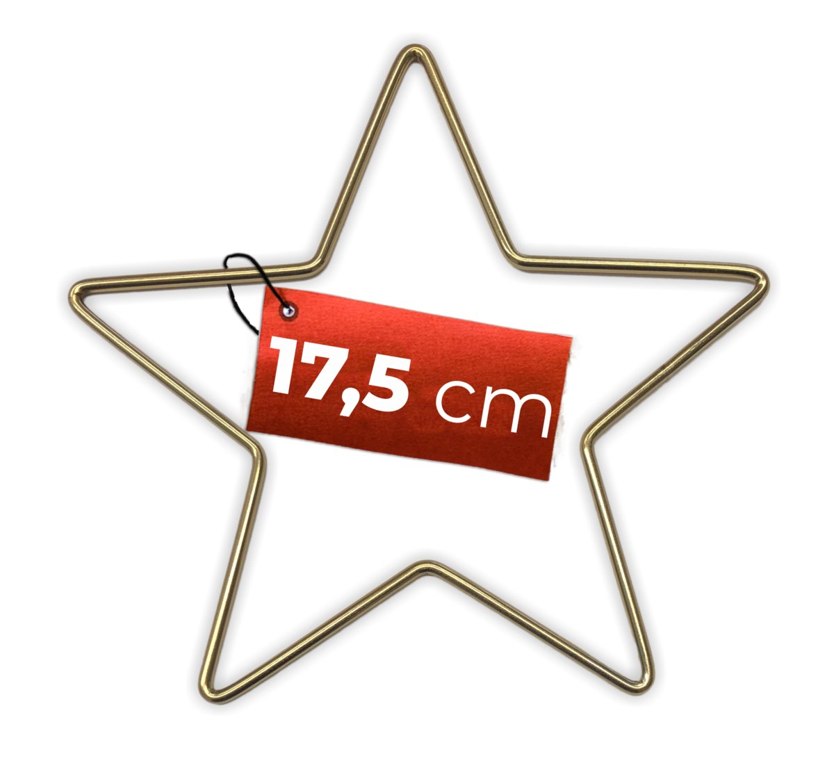 Obręcz metalowa GWIAZDKA ZŁOTA do łapacza 17,5 cm