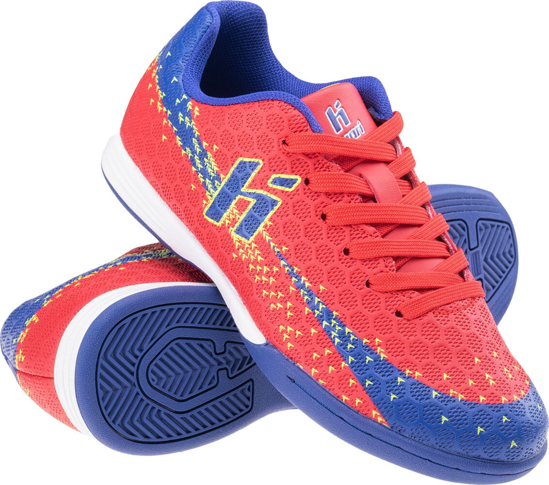 Buty piłkarskie halówki Huari Recoleti Jr IC czerwono-granatowe rozmiar 30