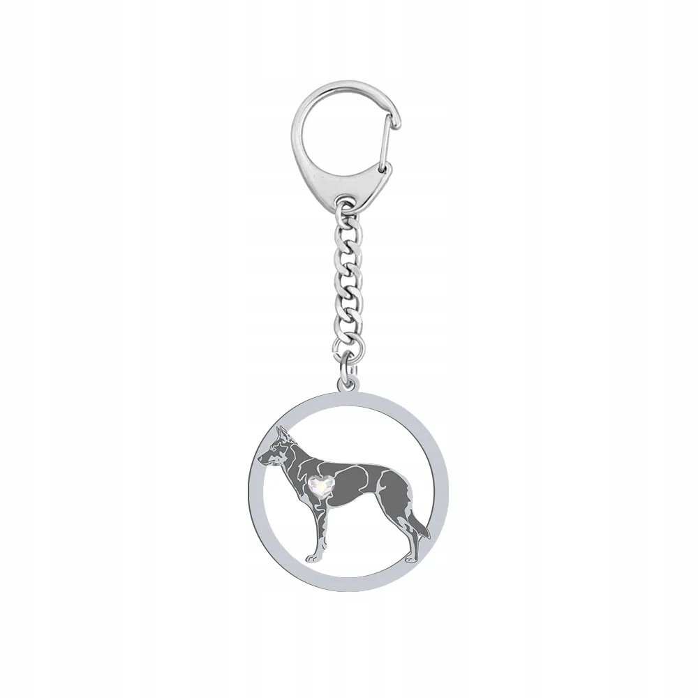 Brelok Srebrny z psem Australian Kelpie 925 Kobieta GRAWER GRATIS