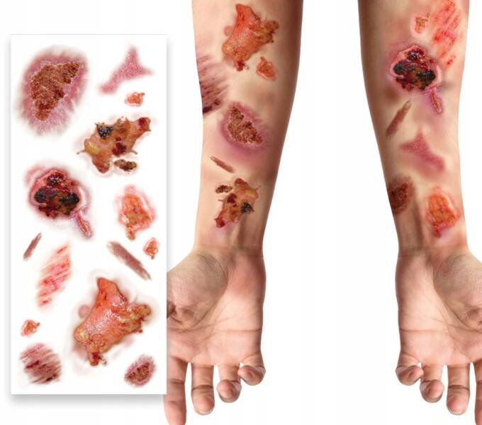 Tatuaże zmywalne Rany