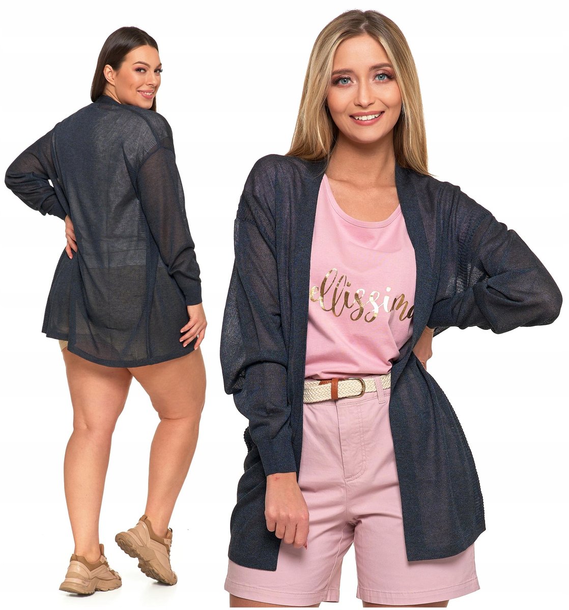 Cienki Sweter Damski Lekki Kardigan Elegancki Przewiewny Wiskoza MORAJ L/XL