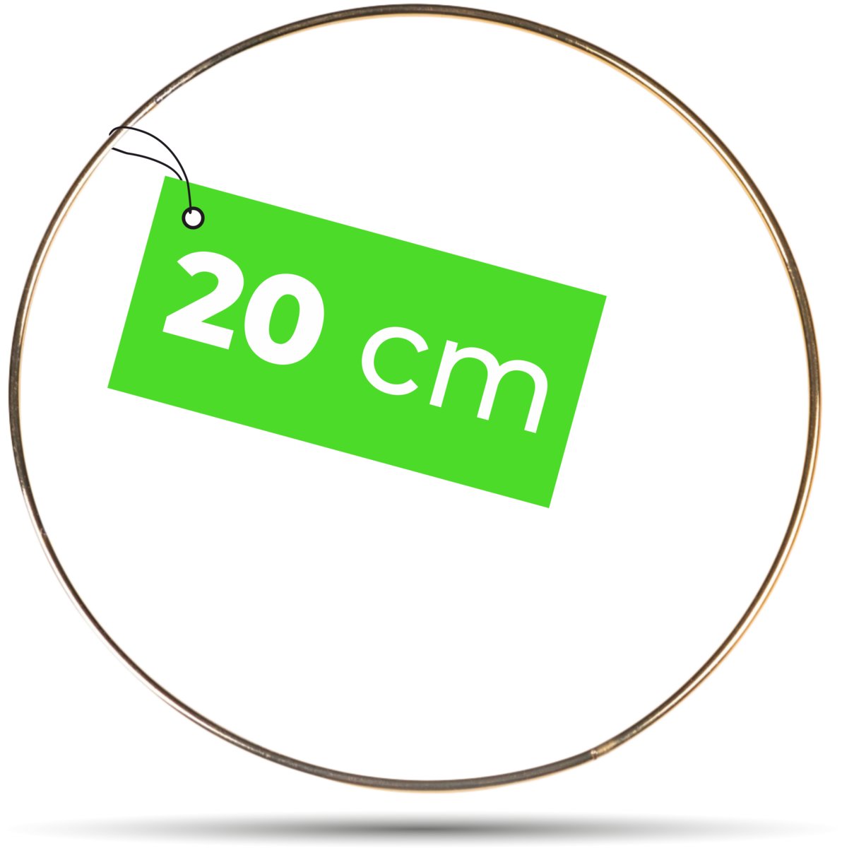 Obręcz ZŁOTA POŁYSK do łapacza snów 20 cm koło metalowe