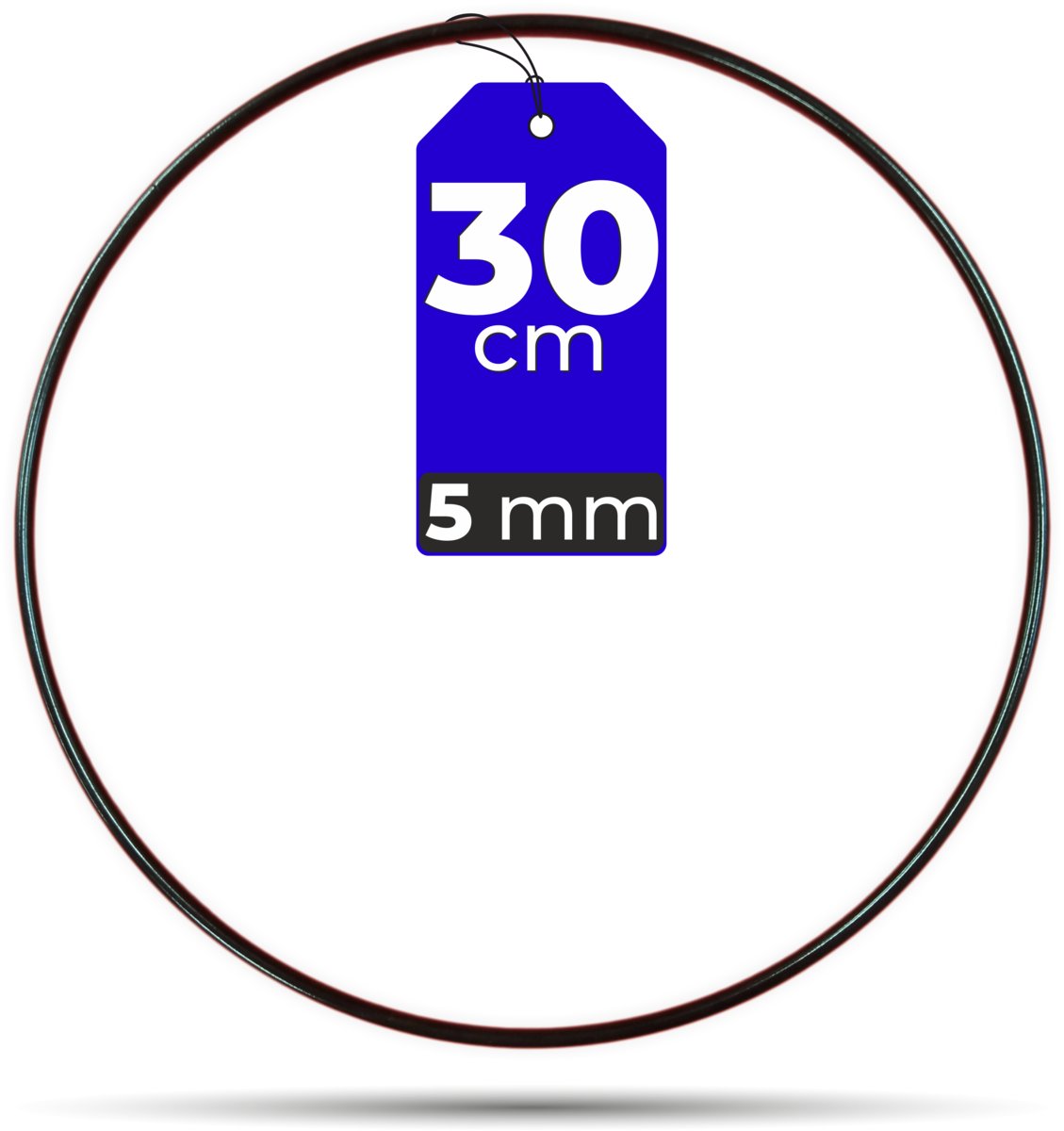 Makrama łapacz snów Obręcz CZARNA 30 cm 5 mm MOCNA