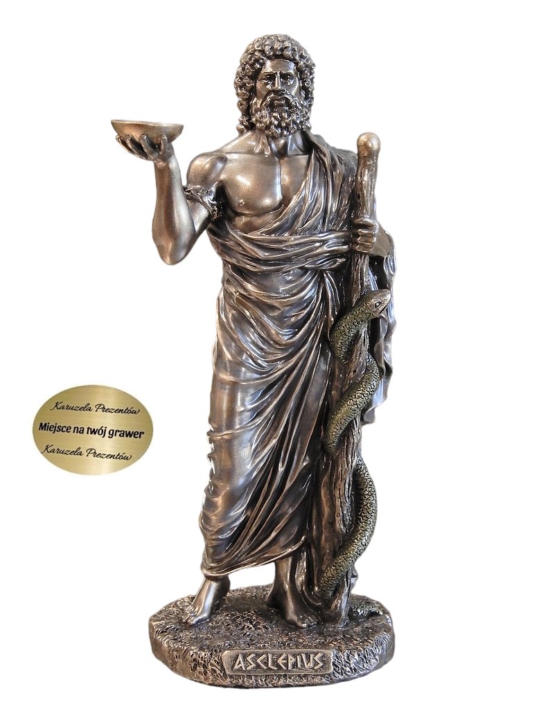 FIGURKA ASKLEPIOSA GRECKI BÓG MEDYCYNY ESKULAP DLA LEKARZA VERONESE