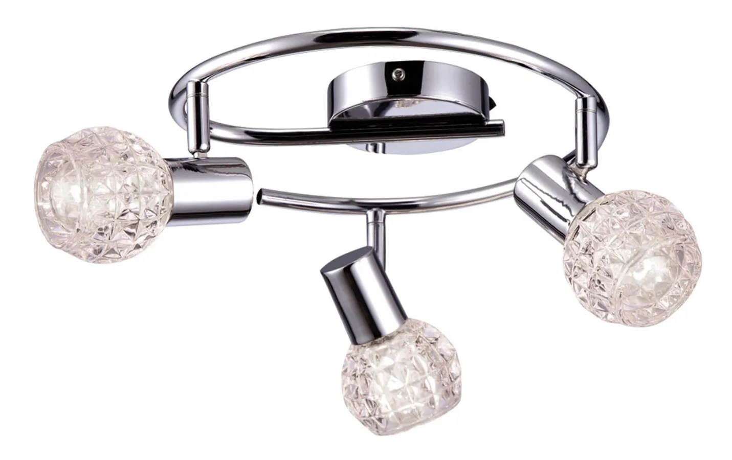 Srebrna lampa sufitowa z 3 regulowanymi kloszami - 17X A759 R4-B44