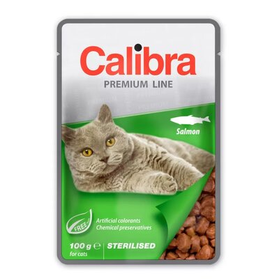 Calibra Cat Sterilised Salmon 100g kompletna mokra karma dla sterylizowanych i kastrowanych kotów, z łososiem