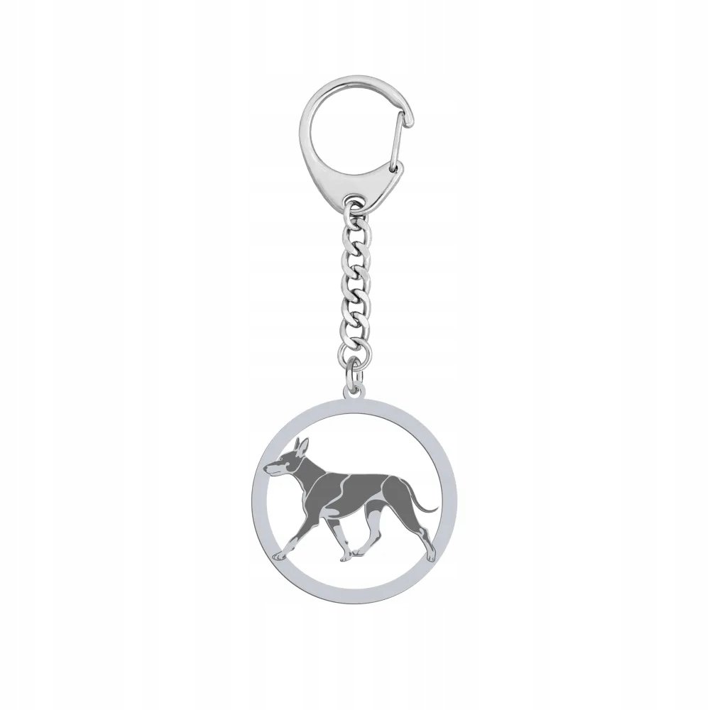 Brelok Srebrny 925 z psem English Toy Terrier Prezent Kobieta GRAWER GRATIS