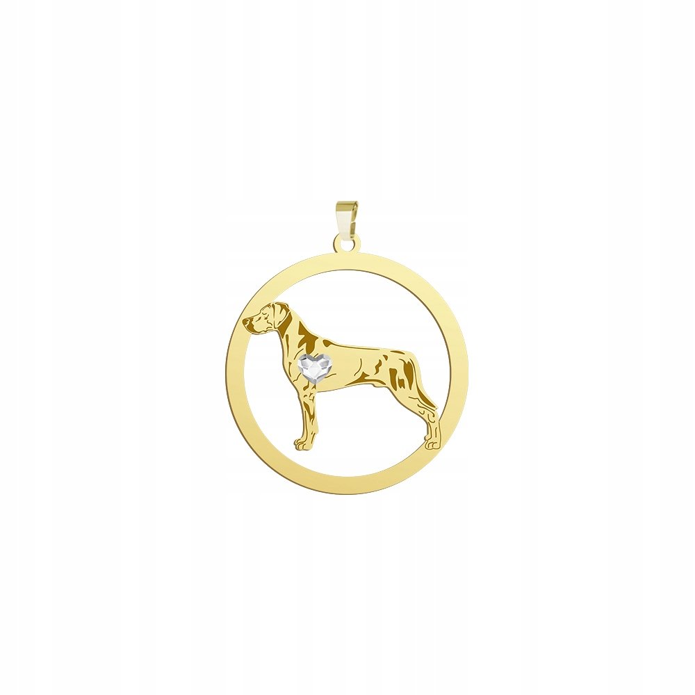 Zawieszka Złota z Rhodesian Ridgeback 925 Prezent Biżuteria GRAWER GRATIS