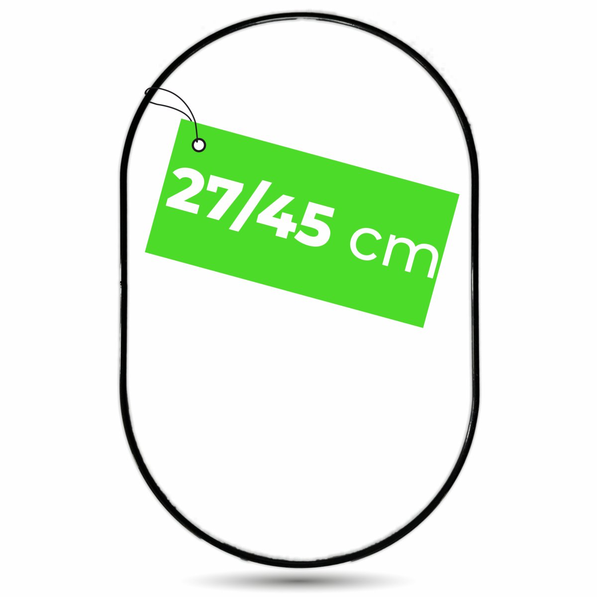 Łapacz snów makrama na ścianę dekoracyjna obręcz owal elipsa CZARNA baza