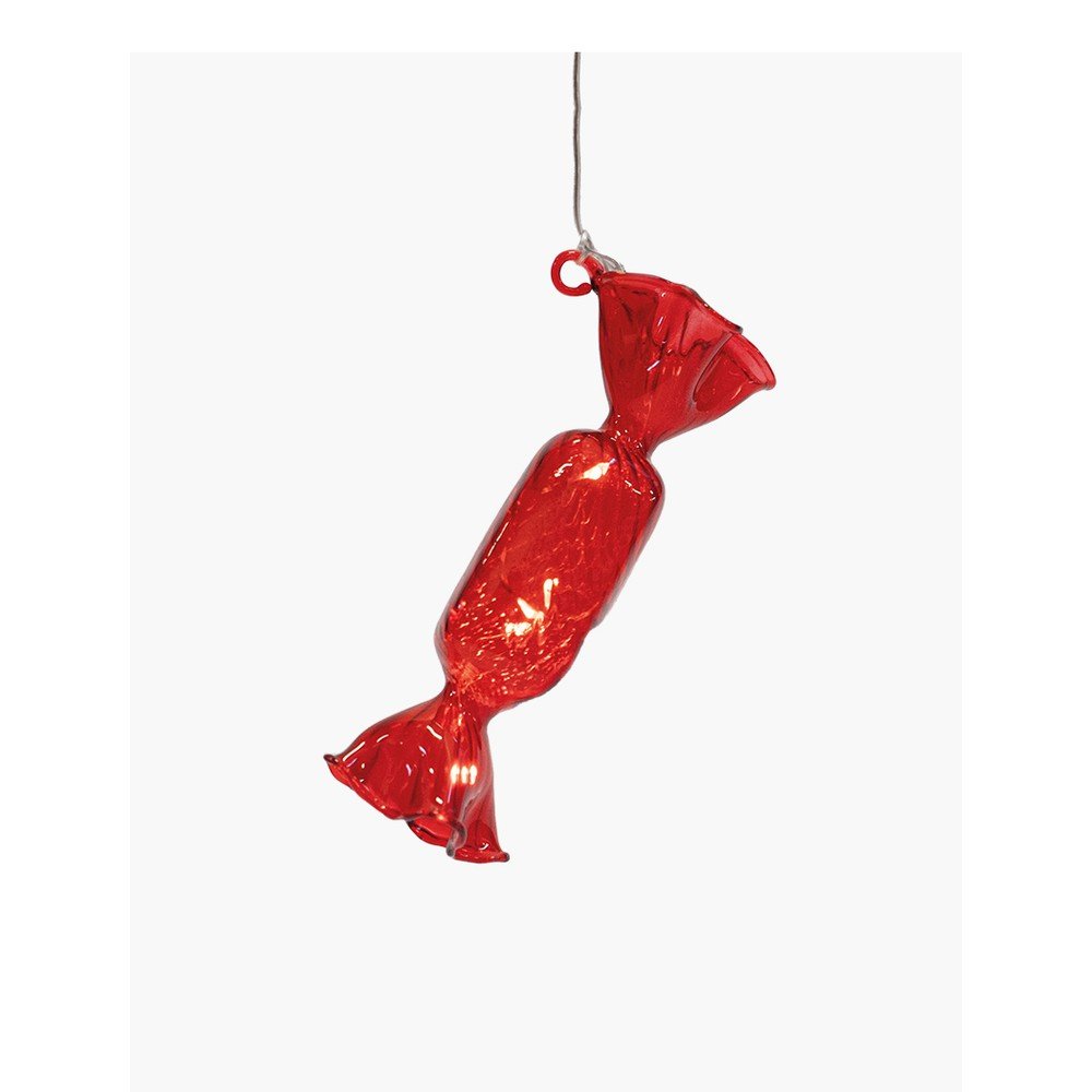 Czerwona wisząca świąteczna dekoracja świetlna ø 1,5 cm Hannah – Sirius