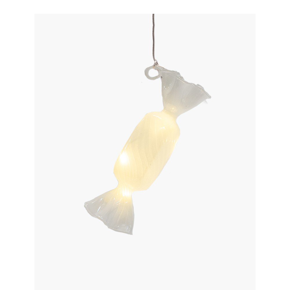 Biała wisząca świąteczna dekoracja świetlna ø 1,5 cm Hannah – Sirius