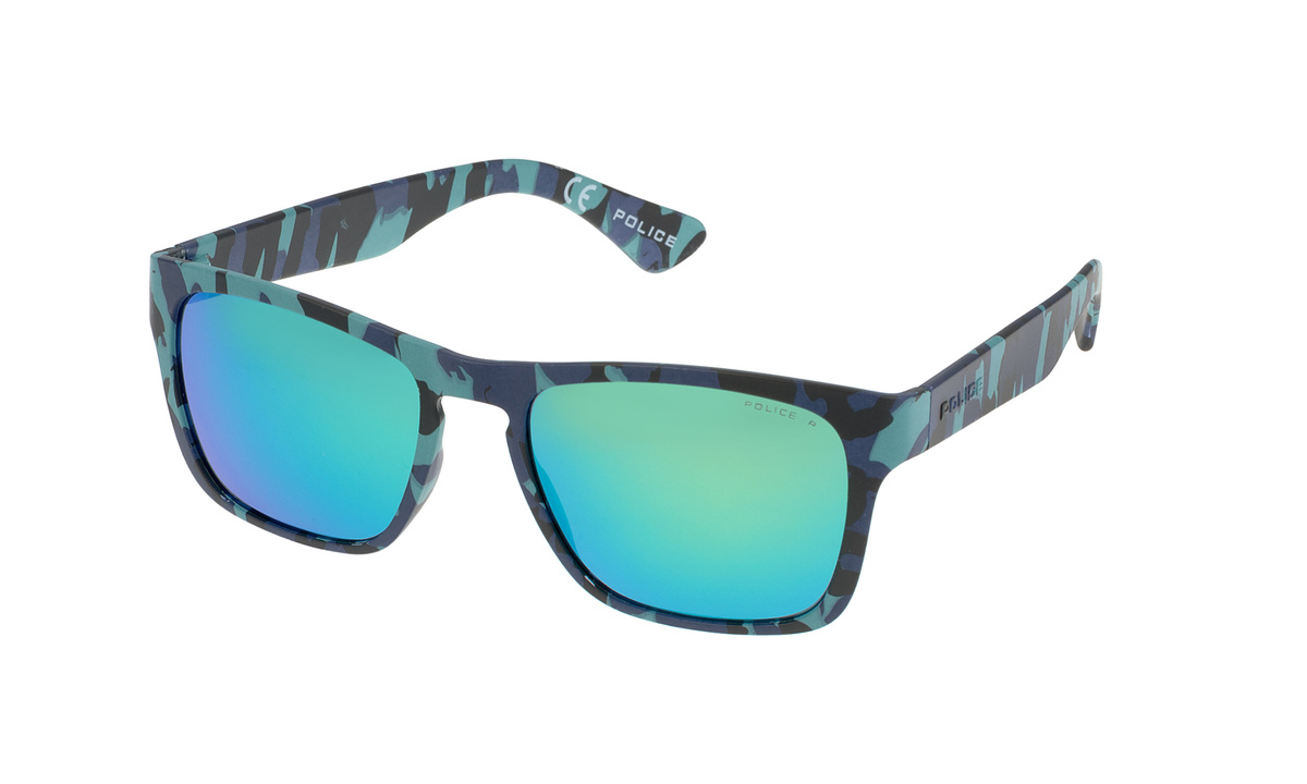 Okulary POLICE S198854GE1V. Okulary przeciwsłoneczne, Kolor niebieski. Unisex.