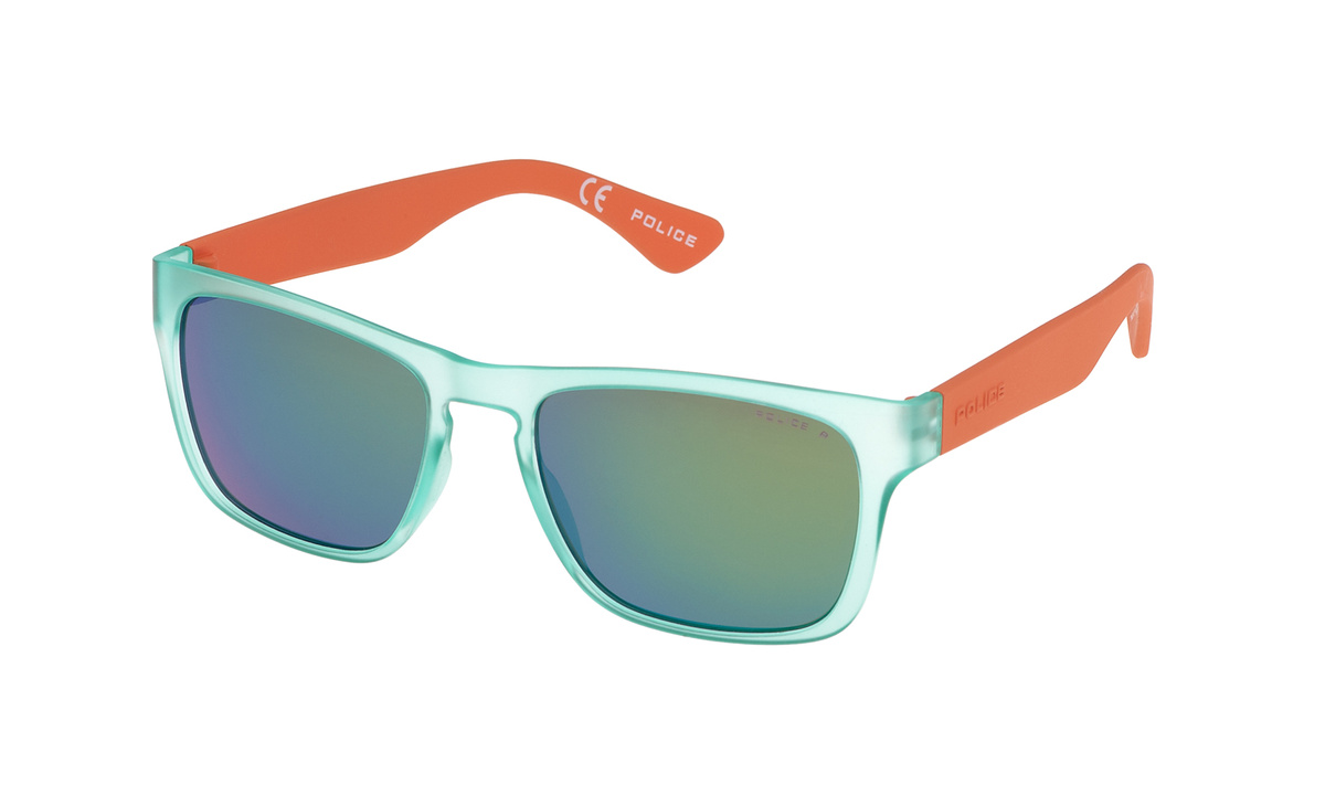 Okulary POLICE S198854GEHV. Okulary przeciwsłoneczne, Kolor zielony. Unisex.