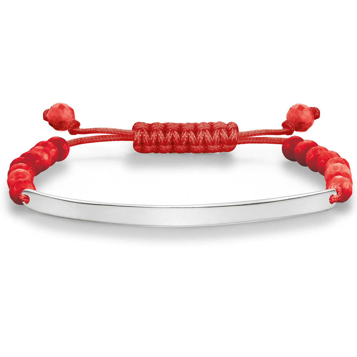 Biżuteria THOMAS SABO A003081410L19. Bransoletka, Kolor czerwony srebrny. Kobieta.
