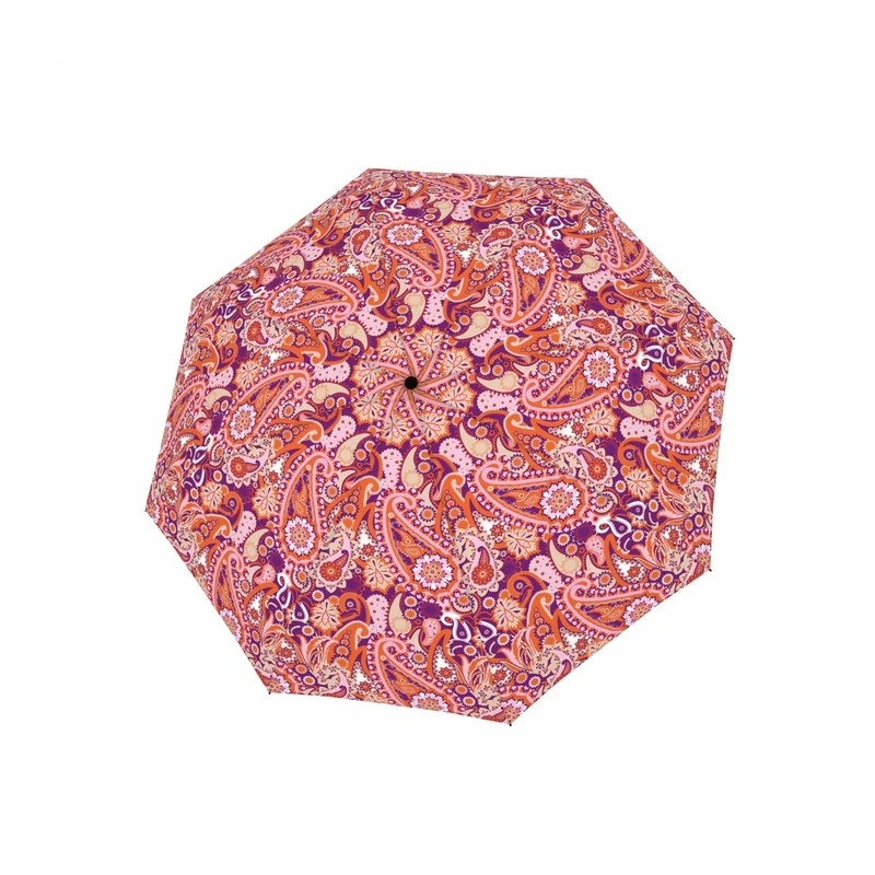 Parasol damski Doppler Fiber Magic Paisley Berry automatyczny składany wzór