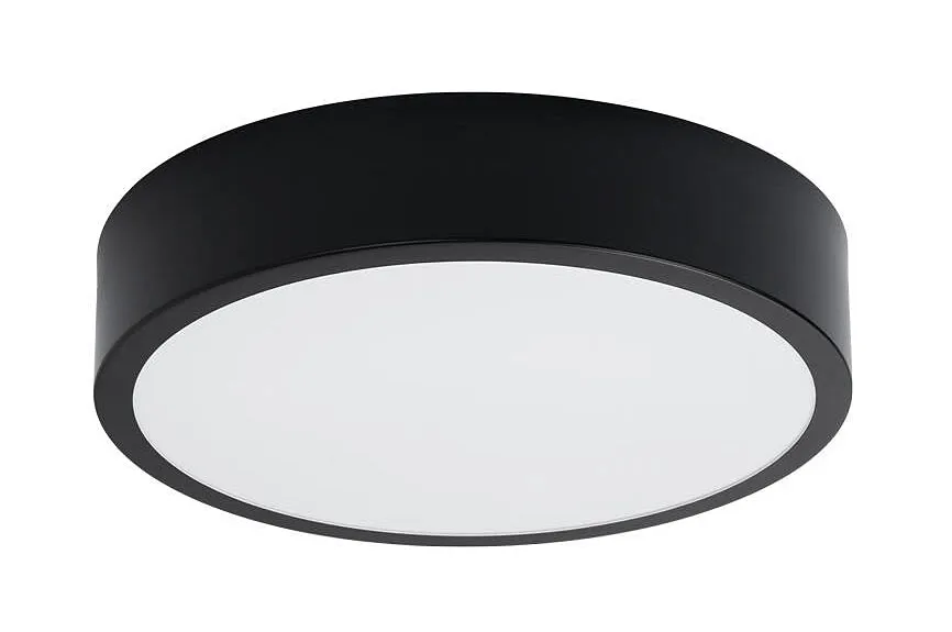 Czarny okrągły minimalistyczny plafon LED 30 cm - A600 W2-A93