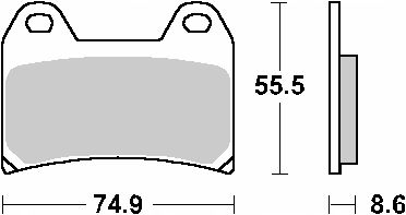 Sbs Klocki Hamulcowe Kh244 Street Ceramic Kolor Czarny