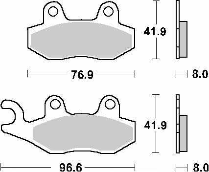 Sbs Klocki Hamulcowe Kh135 / Kh214 Street Ceramic Kolor Czarny