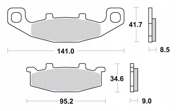 Sbs Klocki Hamulcowe Kh129 Street Ceramic Kolor Czarny