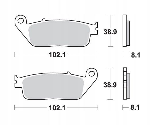 Sbs Klocki Hamulcowe Kh142 / Kh226 Maxi Sinter Sinter Kolor Złoty